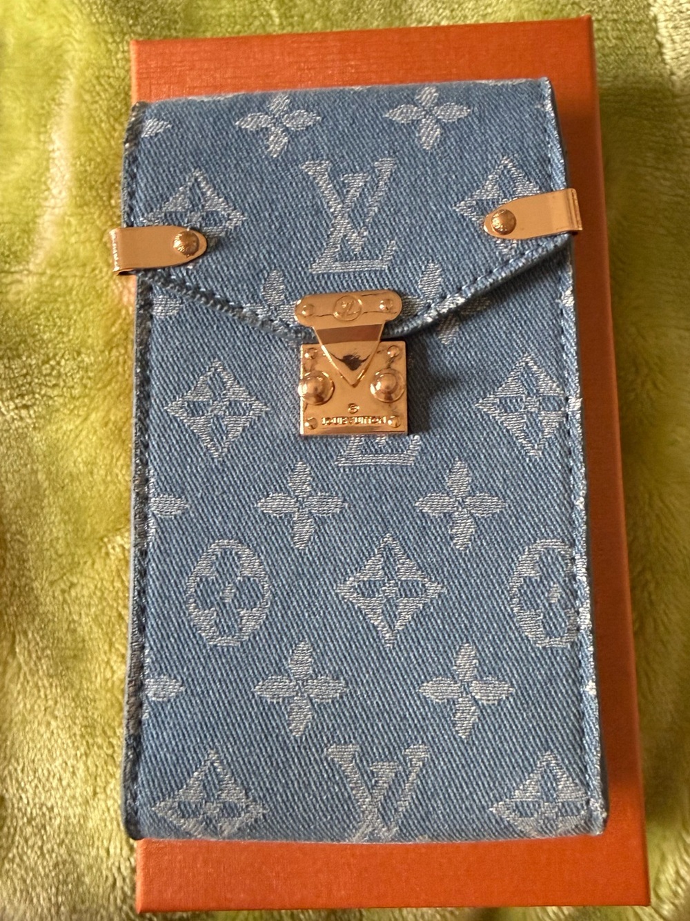 Louis Vuitton Monogram Denim Phone- Pouch  bag.